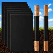 Ikerall Fence Post Protectors, Post Rot Protection Sleeves 8 Pcs, Waterproof Fence Post Wrap, Universal Fit for 3x3 to 4x4 Square Posts & 3" to 5" Round Wood Posts, Below & Above Ground Shield