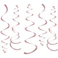 thumbnail image 1 of Ikerall   Orange Party Hanging Swirl Decorations Plastic Streamer for Ceiling, Pack of 28, 1 of 3