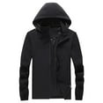 thumbnail image 1 of Ikevan Men'S Spring and Autumn Loose Large Size Jacket Thin Casual Jacket Black 4XL, 1 of 6