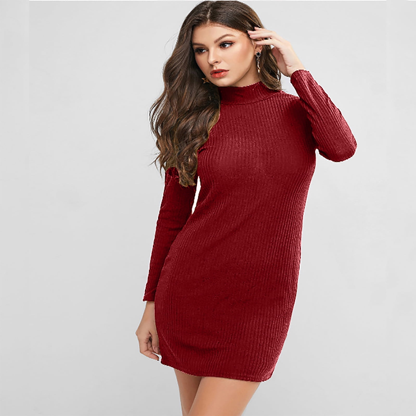 Tight red deals turtleneck
