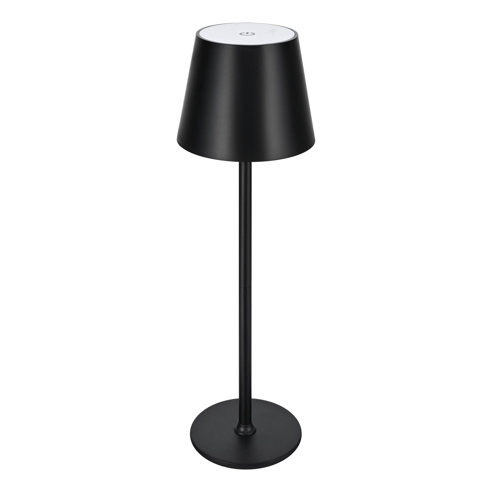 Ikfashoni Cordless Rechargeable 15"Table Lamps, 3 Levels Brightness Desk Lamp for Bedroom Office, Black