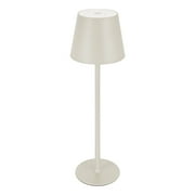 Ikfashoni Cordless Rechargeable 15" Table Lamps, 3 Levels Brightness Desk Lamp for Bedroom Office, Cream White