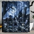 thumbnail image 1 of Ikfashoni Halloween Shower Curtain with Hooks, 13pc Scary Girl Waterproof Fabric Bathroom Decor, 69"X70", 1 of 7