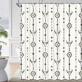 thumbnail image 1 of Ikfashoni Western Boho Shower Curtain with Hooks,13pc Waterproof Fabric Bathroom Curtain, 72"X72", 1 of 8