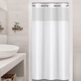 thumbnail image 1 of Ikfashoni White Hookless Shower Curtain with Snap in Liner, Waffle Weave No Hook Stall Bath Curtain, 36"X74", 1 of 8
