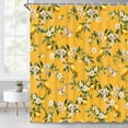 thumbnail image 1 of Ikfashoni Yellow Shower Curtain with Hooks,13pc Waterproof Fabric Bathroom Curtain, 72"X72", 1 of 8