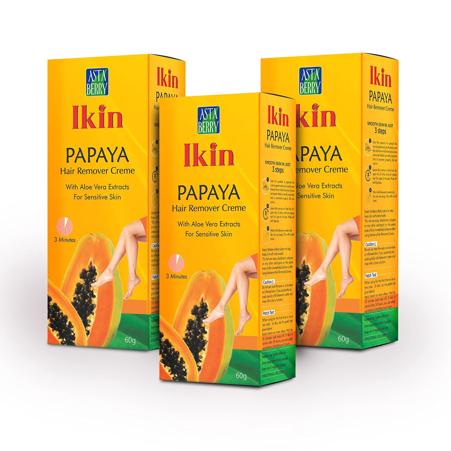 Ikin Papaya Hair Remover Cream For All Skin Bikini Hair Removal Cream