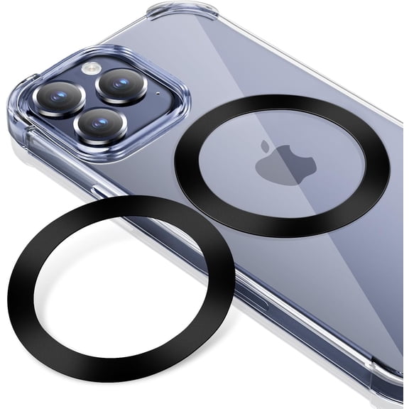 Ikjdskj for Magsafe Ring Sticker 2 Pack Ultra-Thin(0.3mm): Mag Safe Adapter for Pop Magnetic Socket Wallet Phone Grip Car Mount - Universal Adhesive Metal Rings(NO Magnet) for iPhone Samsung Case