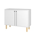 thumbnail image 1 of Iko White Modern Sideboard Double Door Cabinet, 1 of 3