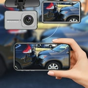 Ikohbadg 1080p Dual Lens Car Dash Cam with Motion Detection, Night Vision, and 3.0-Inch Screen for Front/Rear Parking Surveillance, USB/HDMI Interface