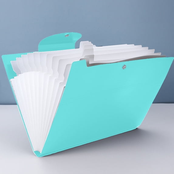 Ikohbadg 12 Grids Organ Pack Folder, A4 Accordion File Storage for Exam Papers, Office Data Archive, Compact Document Organizer, Lightweight Plastic File for Home and Travel