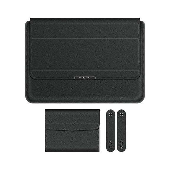 Ikohbadg 13-14 Inch Universal Multifunctional Laptop Bag, Sturdy Laptop Sleeve with Adjustable Stand, Portable Computer Storage Case, Leather Liner with Magnetic Closure