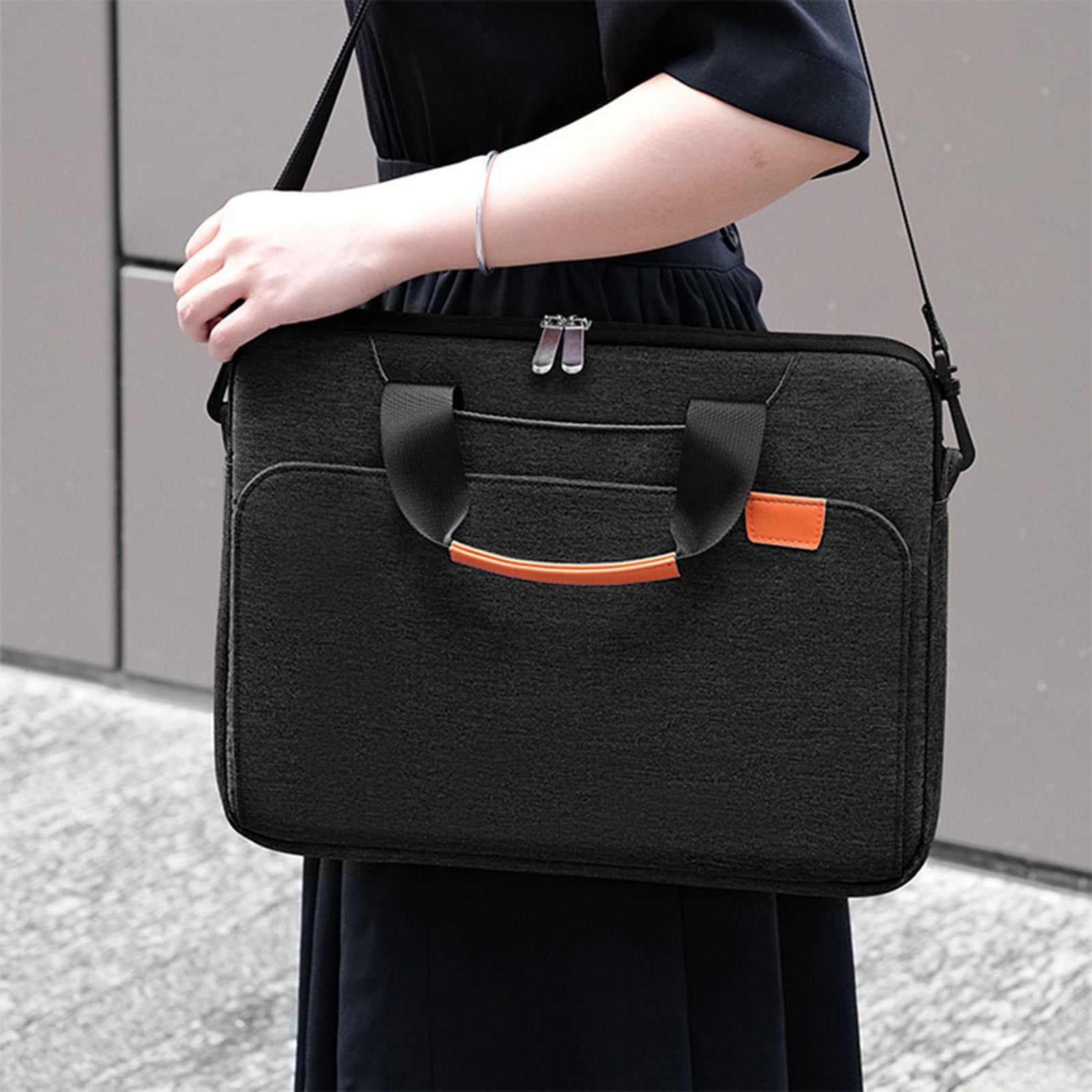 Ikohbadg 15.6inch Portable Crossbody Laptop Bag Durable, Shockproof