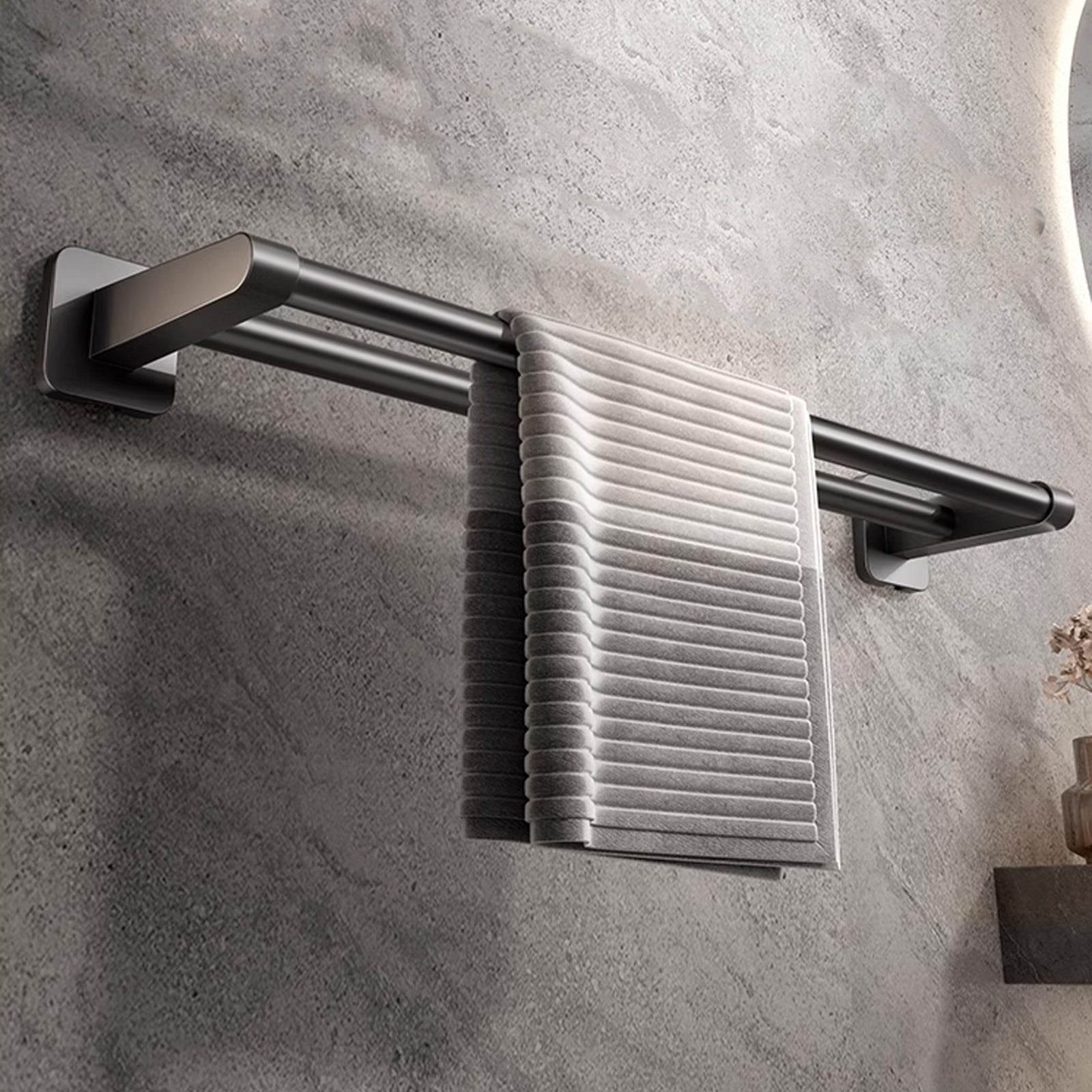 Ikohbadg Bath Double Towel Bars, Towel Racks for Bathroom, Wall Mount ...