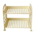 thumbnail image 1 of Ikohbadg 2 Layer Folding Storage Rack for Home Desktop & Bathroom, Multi-Layer Organizer for Cosmetics, Jewelry, and Stationery, Durable, Tool-Free Assembly, Space-Saving Design, 1 of 6