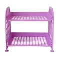 thumbnail image 1 of Ikohbadg 2 Layer Folding Storage Rack, Multi-Use Desktop and Bathroom Organizer for Cosmetics, Jewelry, and Stationery, Durable Plastic, Easy Assembly, Space-Saving Design, 1 of 6