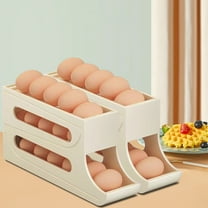 Ikohbadg 3 Tier Egg Dispenser for Refrigerator, Auto Rolling Eggs Organizer, Space-Saving Rack Holds 30 Eggs, Sturdy and Durable, Perfect for Kitchen Storage