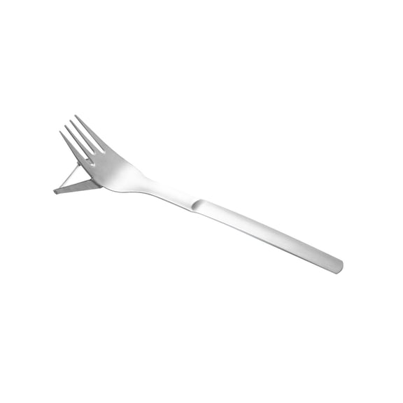 Ikohbadg 304 Stainless Steel Watermelon Fork, 2-in-1 Watermelon Cutter and Fruit Fork, Multi-Purpose Portable Tableware for Easy Fruit Serving and Cutting, Ideal for Picnics and Outdoor Events