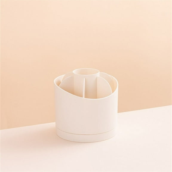 Ikohbadg 360° Rotatable Desktop Storage Container, Makeup Brush Organizer, Pen Holder for Office & Home, Bathroom & Vanity Accessories, Versatile and Convenient