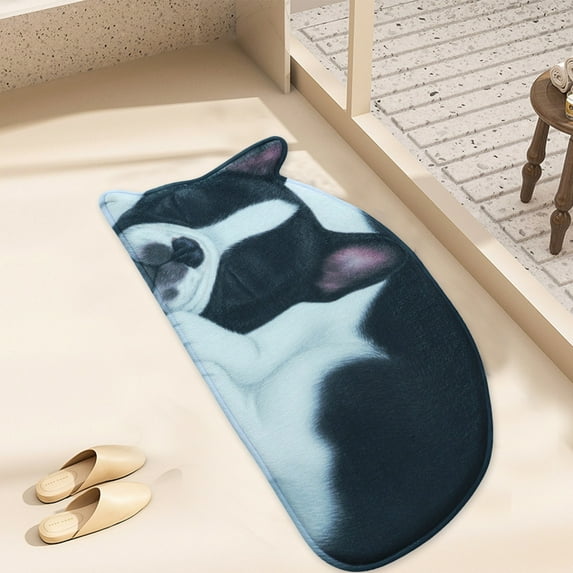 Ikohbadg 3D Cute Pet Dog Themed Carpet,Welcome Floor Doormat 34.25x15.74in Non Slip Floor Mat Summer Holiday Funny Novelty Door Mats Indoor Outdoor Decor D