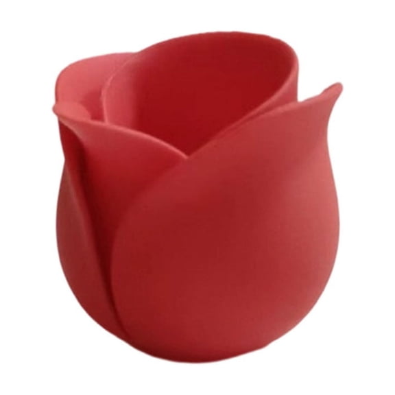Ikohbadg 3D Printed Rose Shaped Flower Pot for Succulents and Small Plants, Elegant and Lightweight Indoor Planter for Home Decoration, Compatible with Herbs and Mini Green Plants