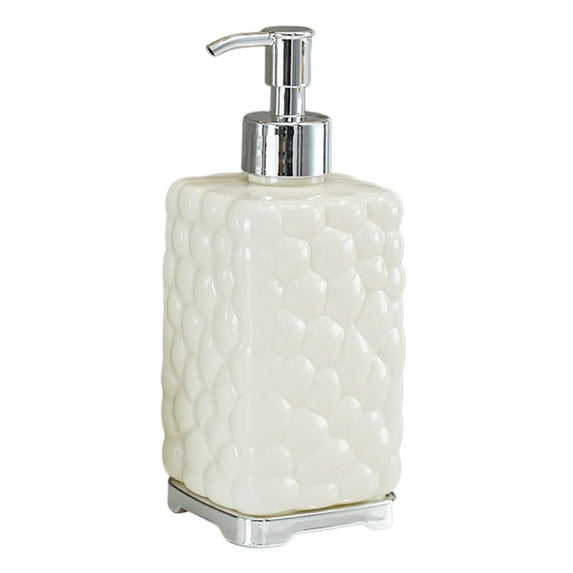 Ikohbadg 450ml Hand Sanitizer Dispenser Bottle, Refillable Plastic Pump for Liquid Soap, Lotion, Oil, Shampoo, and More, Stylish Bathroom and Kitchen Countertop Decor