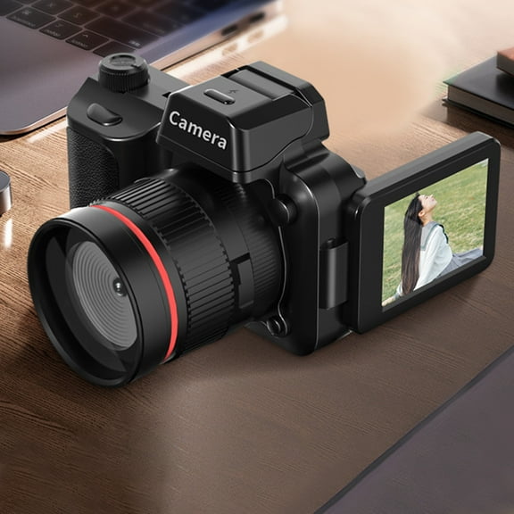 Ikohbadg 4K Digital Camera for Photography Auto-Focus 4K Camera with 180 Degrees 2.2Inch Flip Screen 16X Resist Shaking Vlogging Camera for Video Compact Camera