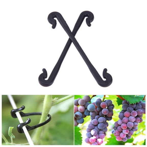 Ikohbadg 50 Pcs Grape Tomato Support Fixed Buckle, Garden Bundling Clips for Flowers, Vegetables & Grape Plants, Essential Gardening Supplies for Effective Plant Support