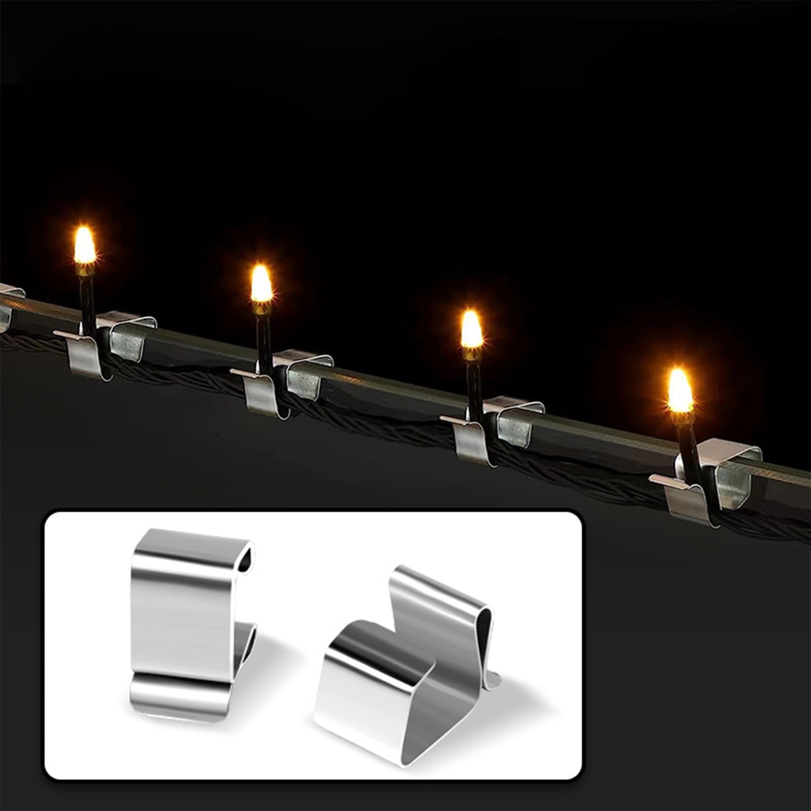 Ikohbadg 50PCS Christmas Light Clips, Outdoor Hanging Hooks for Xmas