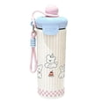 thumbnail image 1 of Ikohbadg 600ml Stainless Steel Straw Cup, Double Wall Vacuum Insulated Water Bottle for Hot & Cold Drinks, Leakproof Portable Mug for Adults & Kids, Food-Grade Material, Easy to Clean, 1 of 6