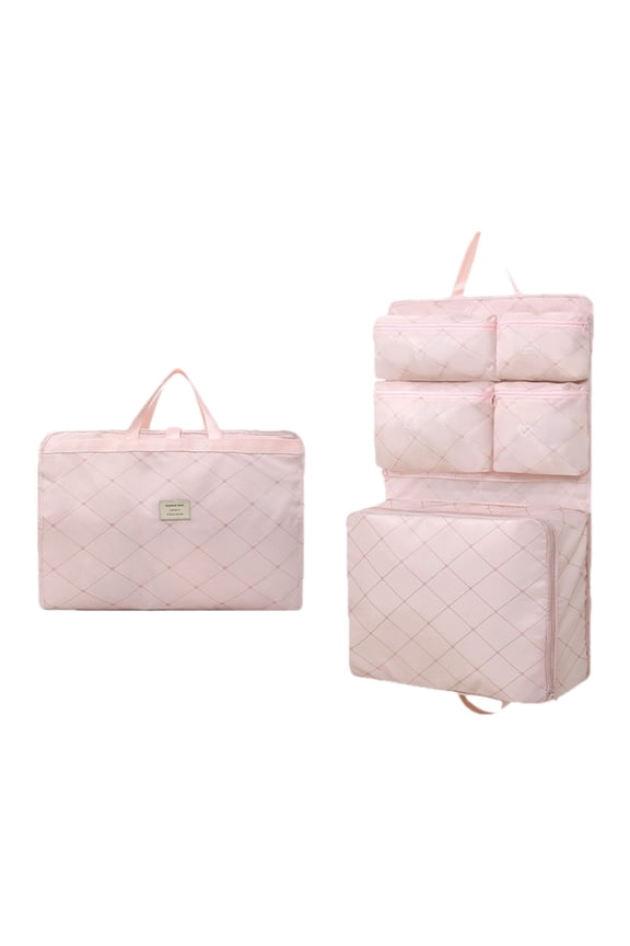 7-in-1 Portable Travel Storage Bag, Large Capacity Hanging Organizer for Clothes, Underwear, Shoes, and Toiletries, Multifunctional Travel Accessory for Efficient Packing