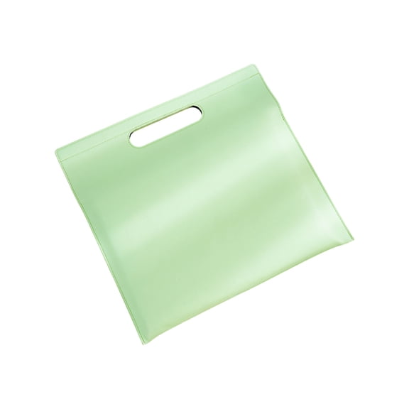 Ikohbadg A4 Magnetic Handheld Document Bag, Waterproof Faux Leather Business File Organizer for Tablet & Documents, Portable Office Supply Case