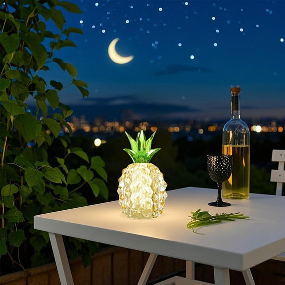 Ikohbadg Acrylic Pineapple Lamp, Nordics Home Decoration, LED Night Light, Crystal Nightlight for Bedroom and Living Room, Unique Decorative Ornament, Christmas Decor