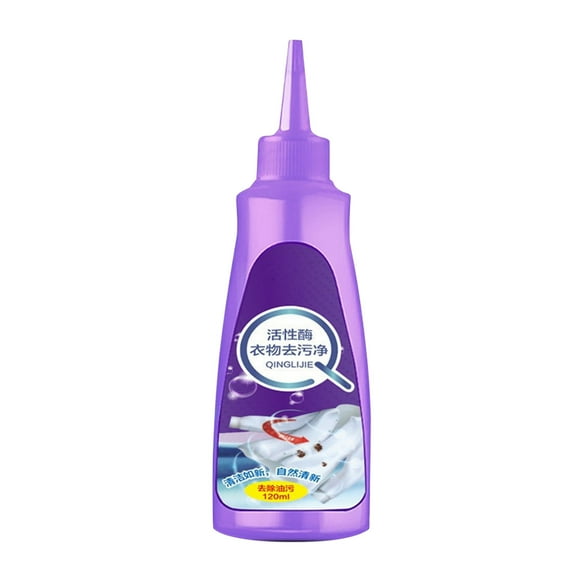 Ikohbadg Active Enzyme Stain Remover 120ml, High-Efficiency Laundry Detergent for Oil, Ink, and Yellow Stains, Safe for Delicate Fabrics & Baby Clothes, Instant Cleaning Solution