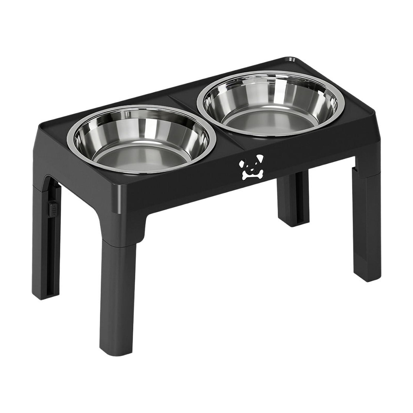 Ikohbadg Adjustable Stainless Steel Pet Bowl, Slow Feeder with Neck Support for Dogs and Cats, Non-Slip Base Ideal for Food and Water, Promotes Healthy Eating and Digestion