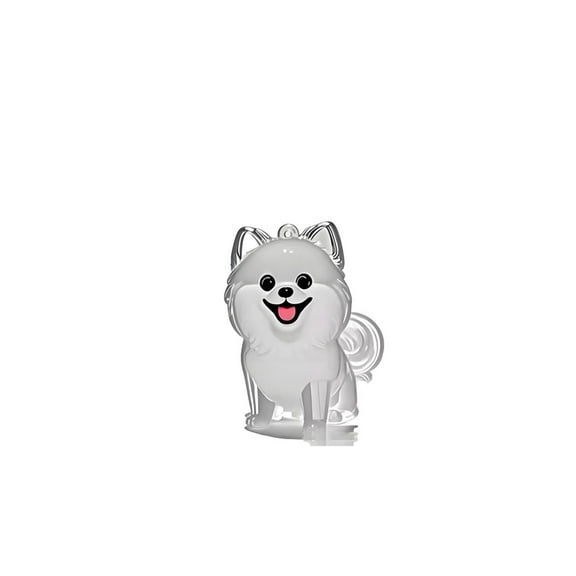Ikohbadg Adorable Dog-Shaped Keychain for Collecting Pet Hair, Transparent Resin Memorial Keepsake Accessory, Thoughtful Gift for Pet Lovers
