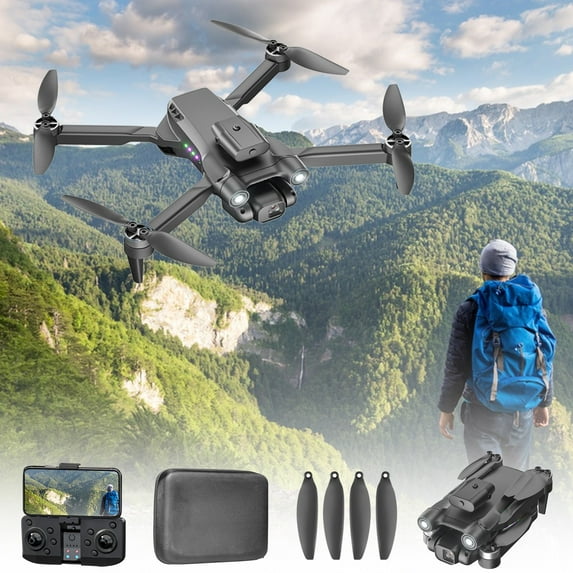 Ikohbadg Adults' Drone with 4K Camera, Remote Control Quadcopter featuring Auto Return, Follow Me, Brushless Motor, Circle Fly, Route Fly, Altitude Hold, and Headless Mode