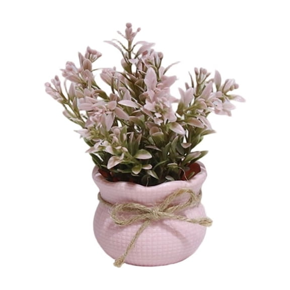 Ikohbadg Artificial Simulated Flower Potted Plant, Mini Fake Green Plants for Home Decoration, Photography Props, and Weddings, Maintenance-Free, Compact Design