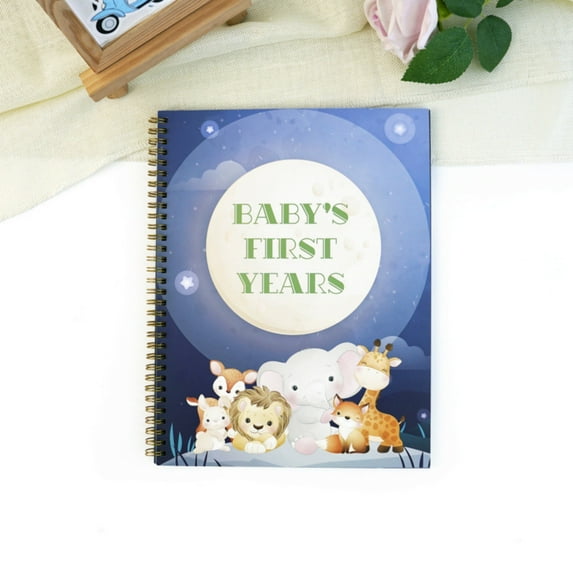 Ikohbadg Baby Memory Book, First Year Scrapbook for Girls, Capture Pregnancy, Milestones & Special Moments with Beautiful Photos in this Keepsake Newborn Journal
