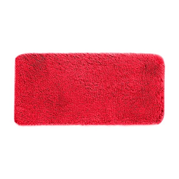 Ikohbadg Bathroom Rug Extra Soft and Absorbent Shaggy Bathroom Mat, Machine Washable Microfiber Bath Mat for Bathroom, Non Slip Bath Mat, Bathroom Floor Mats Rubber Back, 31.4 x 15.7 Inch, Red