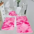 thumbnail image 1 of Ikohbadg Bathroom Rugs Bathroom Rug Set 3 Piece Extra Soft Bathroom Rugs Sets No Slip Bath Rug Set Microfibe Water Absorbent Bath Mat Washable Bath Mats for Bathroom Sets Quick Dry - Pink, 1 of 7