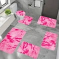 thumbnail image 1 of Ikohbadg Bathroom Rugs Bathroom Rug Set 6 Piece Extra Soft Bathroom Rugs Sets No Slip Bath Rug Set Microfibe Water Absorbent Bath Mat Washable Bath Mats for Bathroom Sets Quick Dry - Pink, 1 of 7