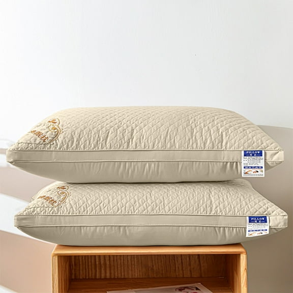Ikohbadg Bed Pillows Standard / Queen Size Set of 1, Down Alternative Bedding Gel Cooling Pillow for Back, Stomach or Side Sleepers, 19 x 30 Inch, Khaki
