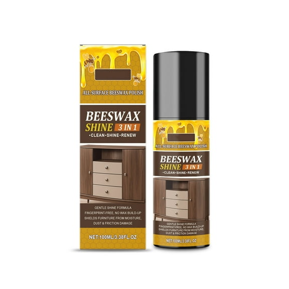 Ikohbadg Beeswax Furniture Polish, 3-in-1 Cleaning, Polishing & Refinishing Spray, Protective for Wood Surfaces, Easy to Use, 100ml, Multi-Surface Home Care Solution