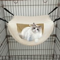 thumbnail image 1 of Ikohbadg Breathable Pet Carrier for Cats with Sandwich Mesh Design Machine Washable Cat Hammock for Comfortable Suspension Lightweight Beige Gray Coffee Pet Hammock for Stylish Home, 1 of 6