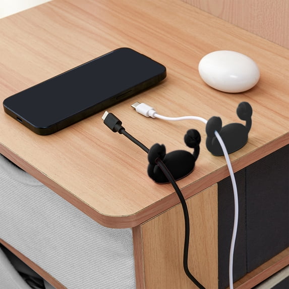 Ikohbadg Cable Organizer for Mobile Phone Charging Data Cables Durable Rubber Cable Management Hub, Space-Saving Design Tangle-Free Storage, Easy Installation Multiple Colors Available