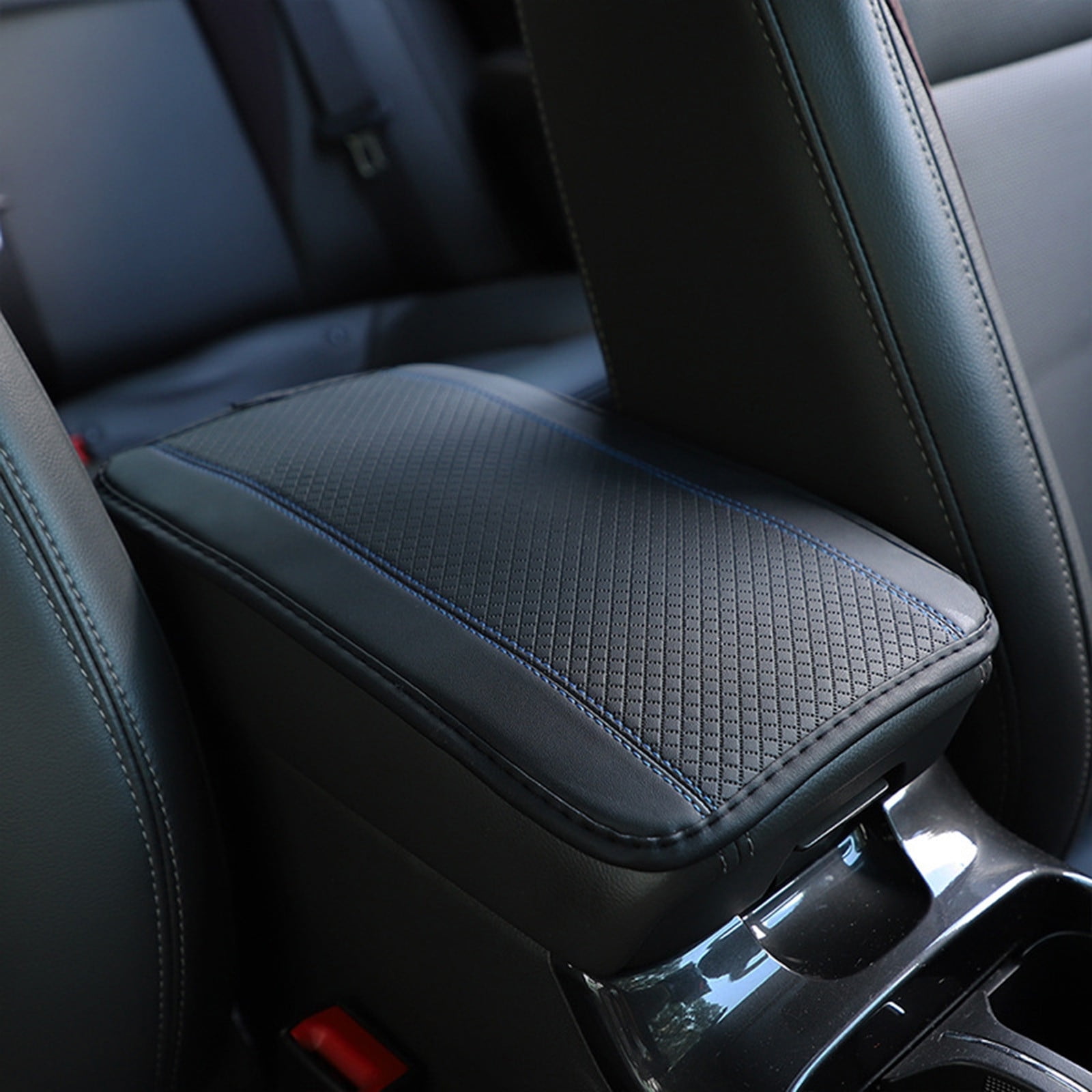 Ikohbadg Car Armrest Storage Box Pad, Synthetic Leather Car Console ...