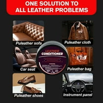 Ikohbadg Car Leather Interior Cleaner, Odorless Leather Conditioner & Color Restorer for Car Seats, Multi-Function Cleaner for Leather Goods, Safe, Eco-Friendly Formula 120g