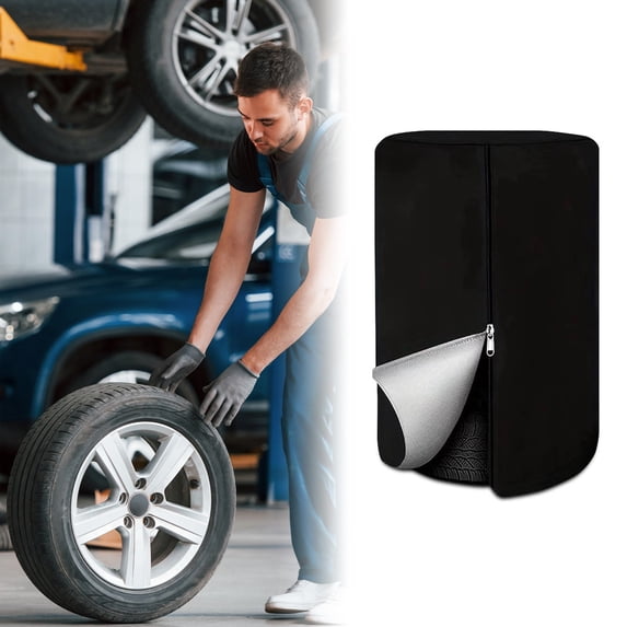 Ikohbadg Car Tire Cover, Protective Cloth Tire Storage Cover for 4 Wheels, Ideal Winter Tire Protection, Durable, Waterproof, and Stylish Design for Seasonal Use