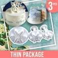 thumbnail image 1 of Ikohbadg 3PCS Snowflake Cookie Cutters Decorating Fondant Embossing Tool Christmas Cookie Cutters Snowflake Plunger Cake Cutter, 1 of 12